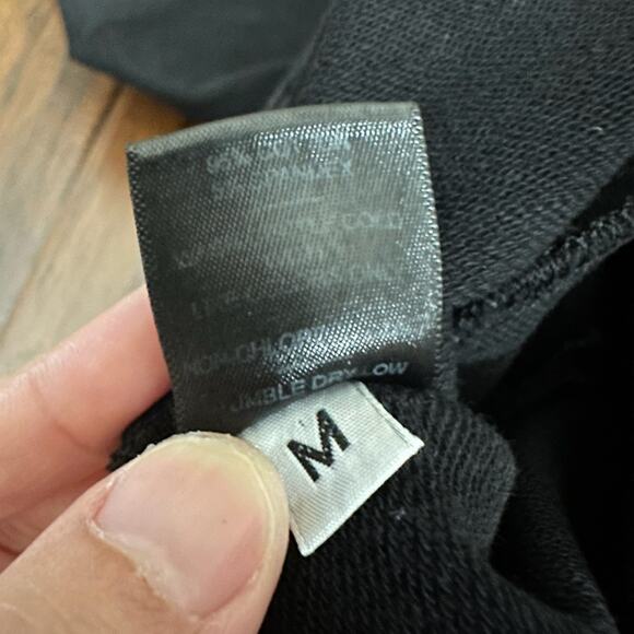 AMERICAN GIANT Mini Moto Dress Black 1/4 Zip Sweatshirt Mock Neck Sporty - Picture 10 of 11